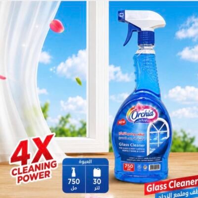 منظف زجاج - Glass Cleaner ( كرتون 12 جالون بحجم 750 ML ) اوركيد ORCHID